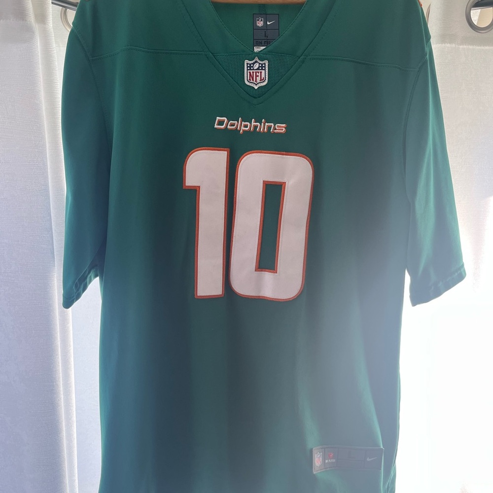 Nike Green Miami Dolphins Jersey #10 Hill